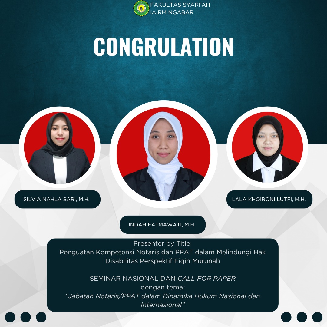 Dosen Fakultas Syariah IAIRM Ngabar Jadi Presenter pada Seminar Nasional dan Call for Paper Bidang Kenotariatan Dosen Fakultas Syariah IAIRM Ngabar Jadi Presenter pada Seminar Nasional dan Call for Paper Bidang Kenotariatan